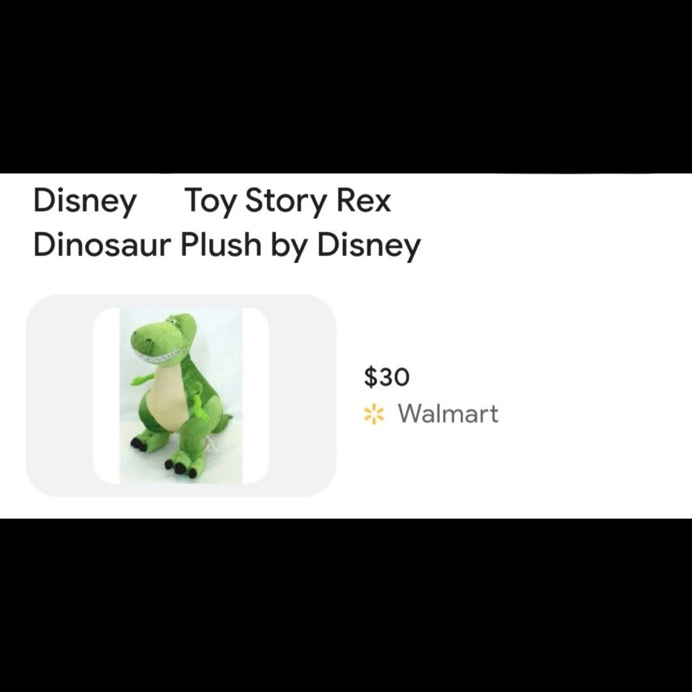 Toy Story Rex Dinosaur Plush by Disney - Picture 4 of 4